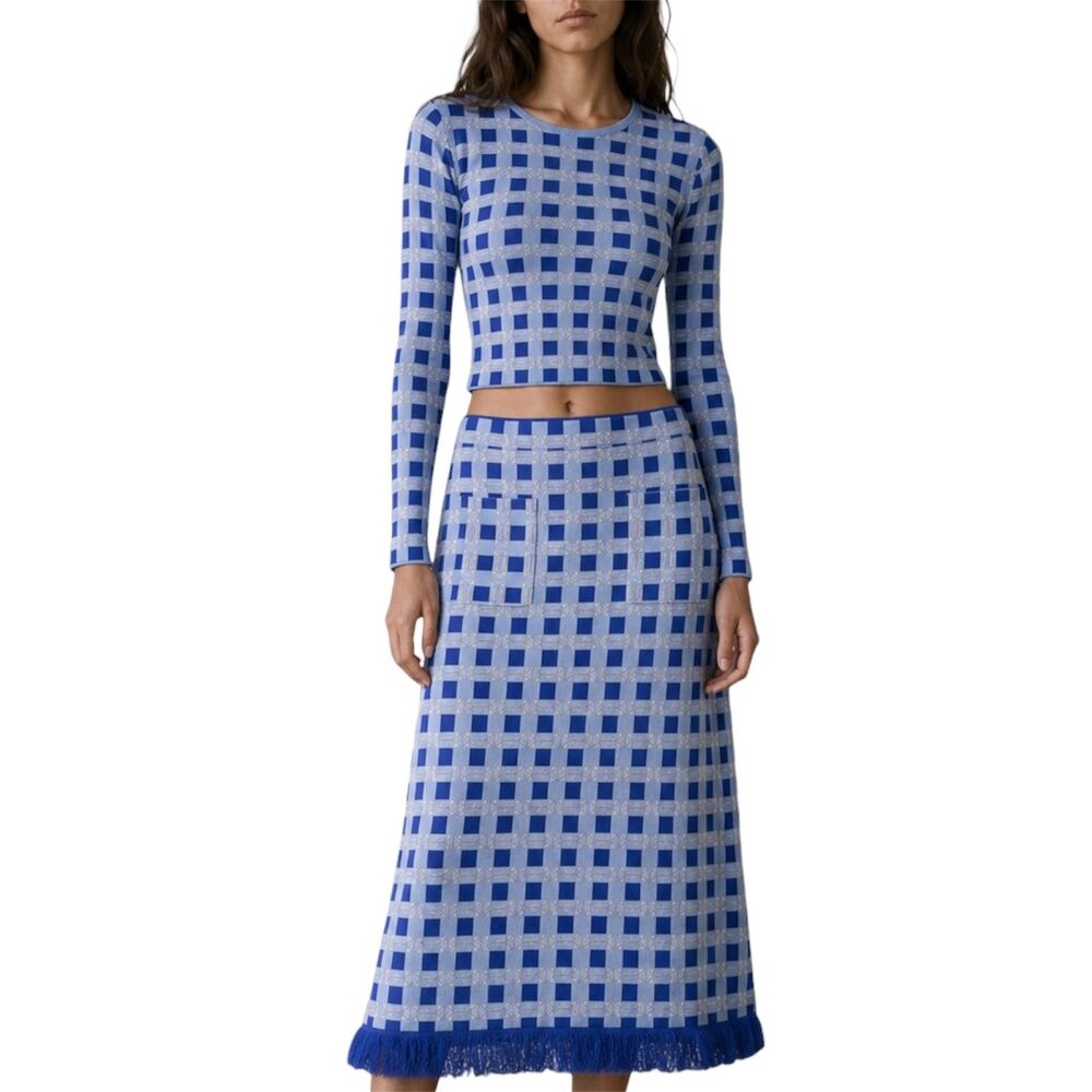 Baum und Pferdgarten Chani Blue crio Sweater Callis Midi Skirt Matching set S/M